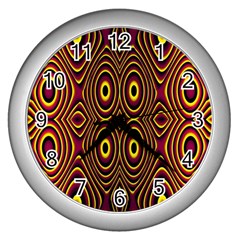 Vibrant Pattern Wall Clocks (silver)  by Simbadda