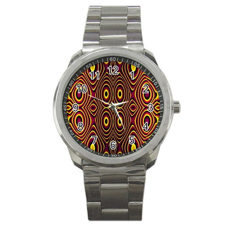 Vibrant Pattern Sport Metal Watch