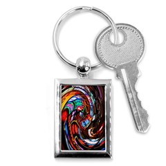 Abstract Chinese Inspired Background Key Chains (rectangle)  by Simbadda