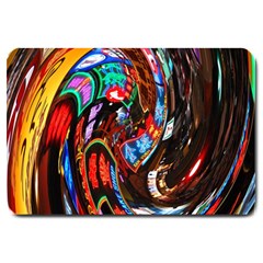 Abstract Chinese Inspired Background Large Doormat  by Simbadda