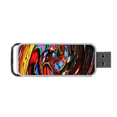 Abstract Chinese Inspired Background Portable Usb Flash (one Side) by Simbadda