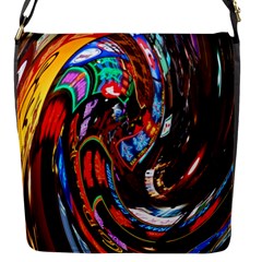 Abstract Chinese Inspired Background Flap Messenger Bag (s) by Simbadda