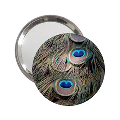 Colorful Peacock Feathers Background 2 25  Handbag Mirrors by Simbadda