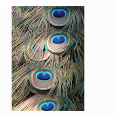 Colorful Peacock Feathers Background Small Garden Flag (two Sides) by Simbadda