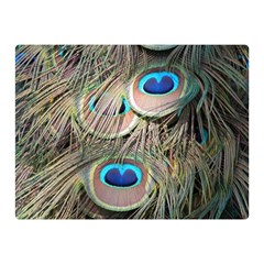 Colorful Peacock Feathers Background Double Sided Flano Blanket (mini)  by Simbadda