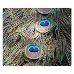 Colorful Peacock Feathers Background Double Sided Flano Blanket (small)  by Simbadda