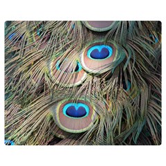 Colorful Peacock Feathers Background Double Sided Flano Blanket (medium)  by Simbadda