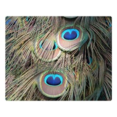 Colorful Peacock Feathers Background Double Sided Flano Blanket (large)  by Simbadda