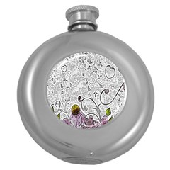 Abstract Pattern Round Hip Flask (5 Oz) by Simbadda