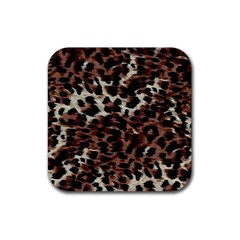 Background Fabric Animal Motifs Rubber Coaster (square)  by Simbadda