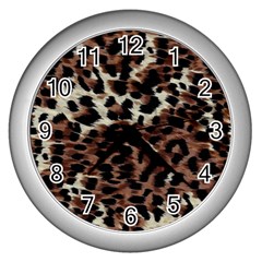 Background Fabric Animal Motifs Wall Clocks (silver)  by Simbadda