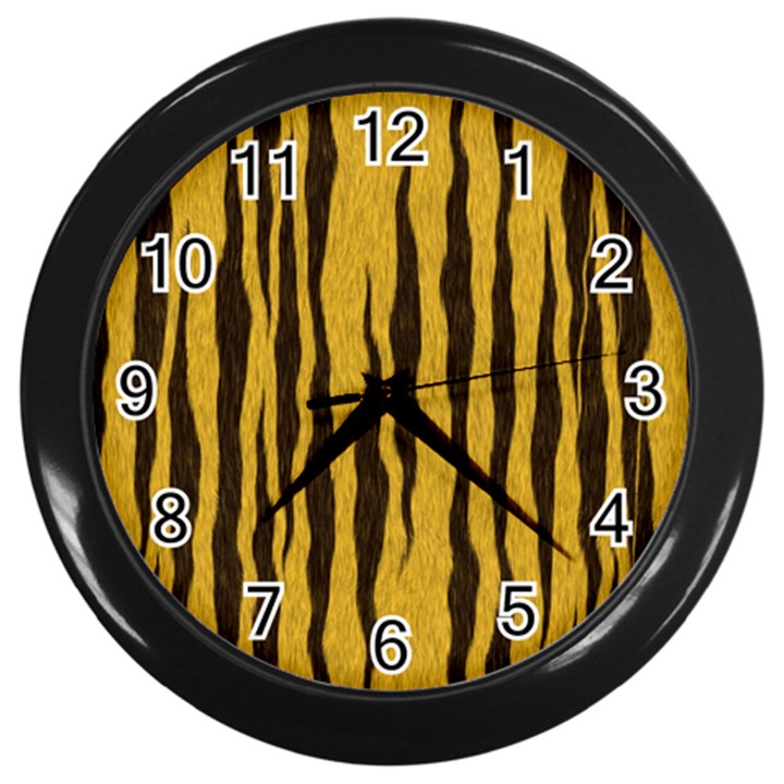 Seamless Fur Pattern Wall Clocks (Black)