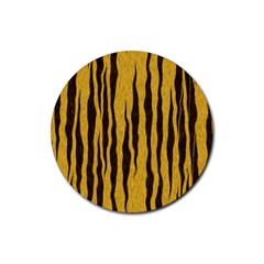 Seamless Fur Pattern Rubber Round Coaster (4 Pack)  by Simbadda