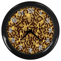 Seamless Animal Fur Pattern Wall Clocks (black) by Simbadda