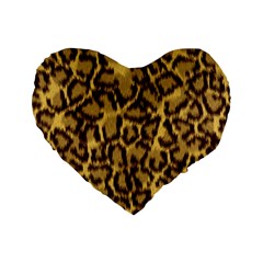 Seamless Animal Fur Pattern Standard 16  Premium Heart Shape Cushions by Simbadda