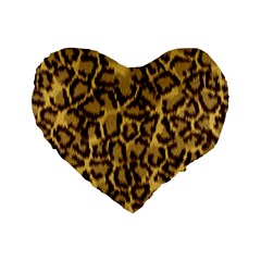 Seamless Animal Fur Pattern Standard 16  Premium Flano Heart Shape Cushions by Simbadda