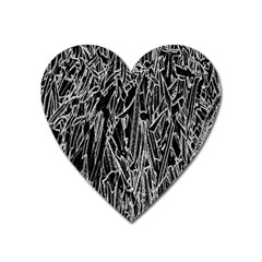 Gray Background Pattern Heart Magnet by Simbadda