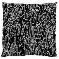 Gray Background Pattern Large Flano Cushion Case (one Side) by Simbadda