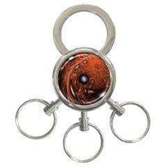 Fractal Peacock World Background 3-ring Key Chains by Simbadda