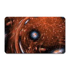 Fractal Peacock World Background Magnet (rectangular) by Simbadda