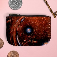 Fractal Peacock World Background Mini Coin Purses by Simbadda