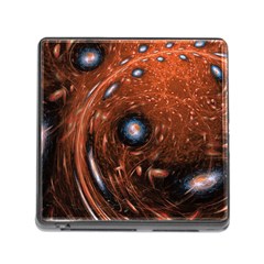 Fractal Peacock World Background Memory Card Reader (square) by Simbadda