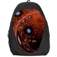 Fractal Peacock World Background Backpack Bag by Simbadda