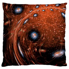 Fractal Peacock World Background Standard Flano Cushion Case (two Sides) by Simbadda