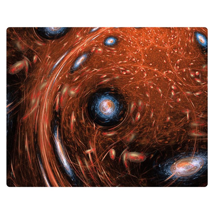 Fractal Peacock World Background Double Sided Flano Blanket (Medium) 