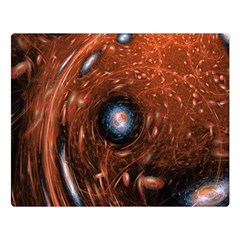 Fractal Peacock World Background Double Sided Flano Blanket (large)  by Simbadda