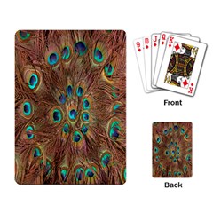 Peacock Pattern Background Playing Card by Simbadda