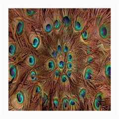 Peacock Pattern Background Medium Glasses Cloth by Simbadda