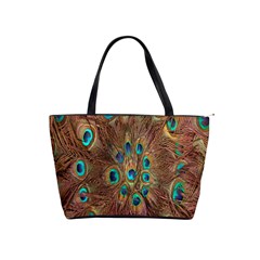 Peacock Pattern Background Shoulder Handbags by Simbadda