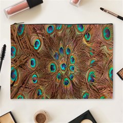 Peacock Pattern Background Cosmetic Bag (xl) by Simbadda