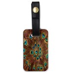 Peacock Pattern Background Luggage Tags (One Side)  Front