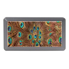 Peacock Pattern Background Memory Card Reader (mini) by Simbadda