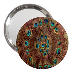 Peacock Pattern Background 3  Handbag Mirrors by Simbadda