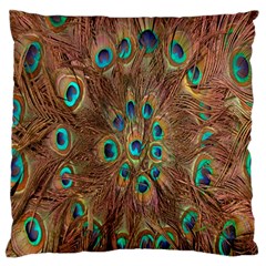 Peacock Pattern Background Standard Flano Cushion Case (one Side) by Simbadda