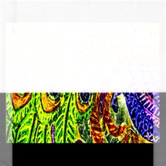 Glass Tile Peacock Feathers Rectangular Jigsaw Puzzl by Simbadda