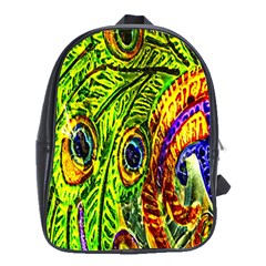 Glass Tile Peacock Feathers School Bags (xl)  by Simbadda