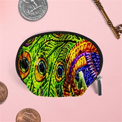 Glass Tile Peacock Feathers Accessory Pouches (small)  by Simbadda