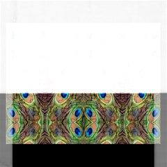 Beautiful Peacock Feathers Seamless Abstract Wallpaper Background Rectangular Jigsaw Puzzl by Simbadda