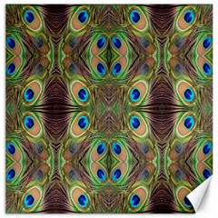 Beautiful Peacock Feathers Seamless Abstract Wallpaper Background Canvas 20  X 20   by Simbadda