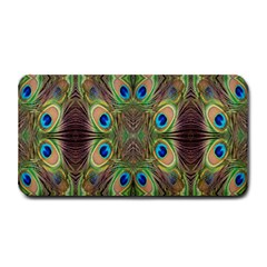 Beautiful Peacock Feathers Seamless Abstract Wallpaper Background Medium Bar Mats by Simbadda