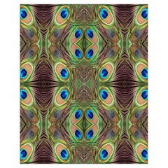 Beautiful Peacock Feathers Seamless Abstract Wallpaper Background Drawstring Bag (small) by Simbadda