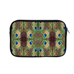 Beautiful Peacock Feathers Seamless Abstract Wallpaper Background Apple Macbook Pro 13  Zipper Case