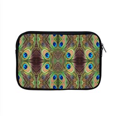 Beautiful Peacock Feathers Seamless Abstract Wallpaper Background Apple Macbook Pro 15  Zipper Case by Simbadda