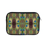 Beautiful Peacock Feathers Seamless Abstract Wallpaper Background Apple MacBook Pro 15  Zipper Case Front