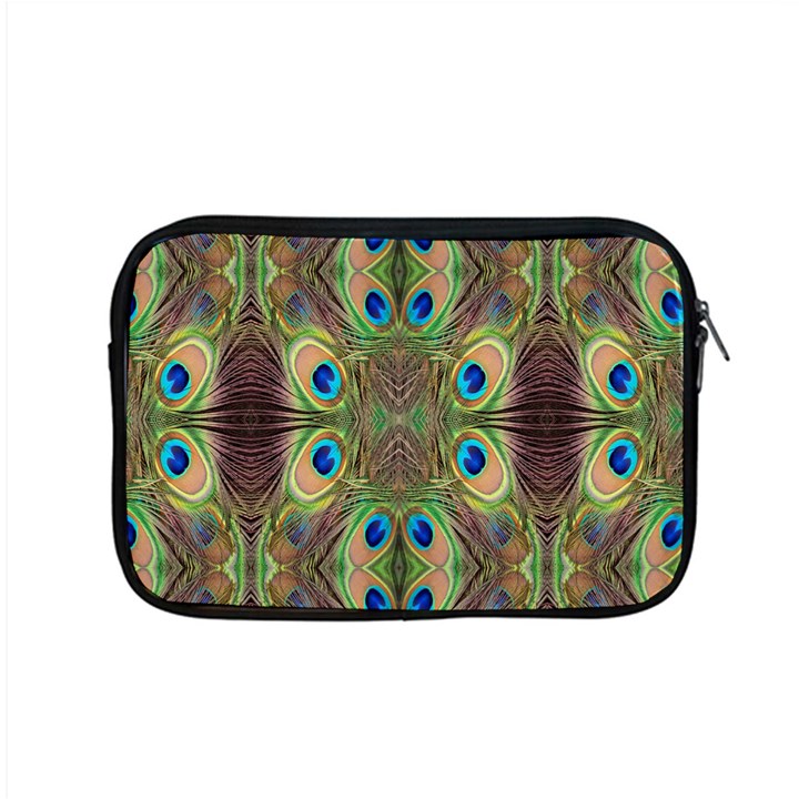 Beautiful Peacock Feathers Seamless Abstract Wallpaper Background Apple MacBook Pro 15  Zipper Case