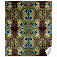 Beautiful Peacock Feathers Seamless Abstract Wallpaper Background Canvas 20  X 24   by Simbadda